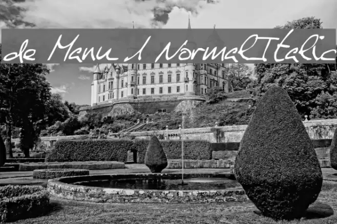 de Manu 1 NormalItalic Font examples