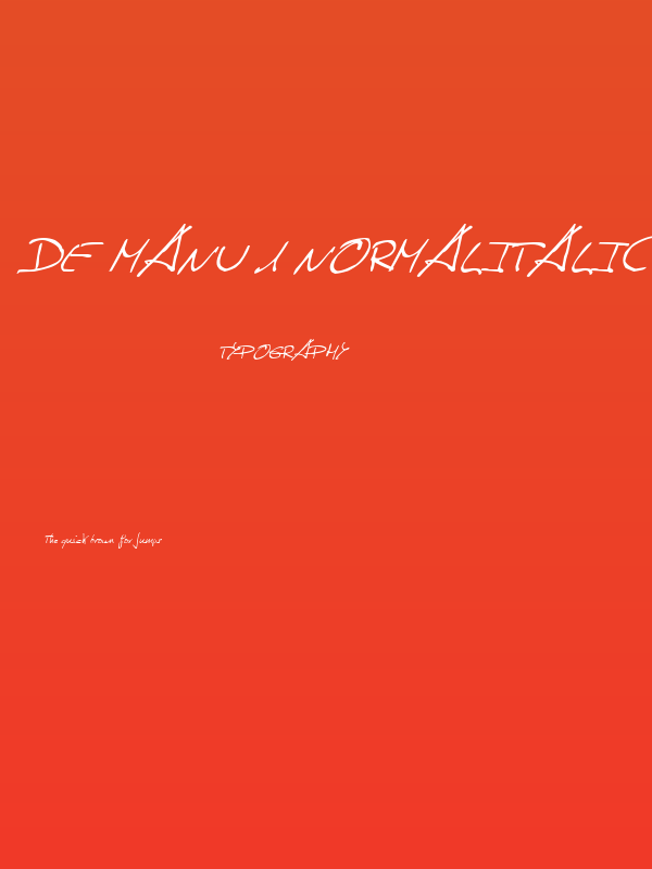 de Manu 1 NormalItalic Poster