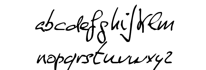 de Manu 1 NormalItalic Font Litere mici