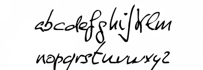 de Manu 1 NormalItalic फ़ॉन्ट लोअरकेस