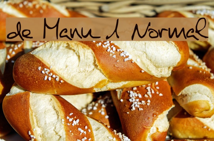 de Manu 1 Normal Font examples