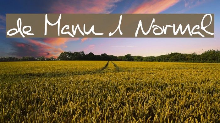 de Manu 1 Normal Font examples
