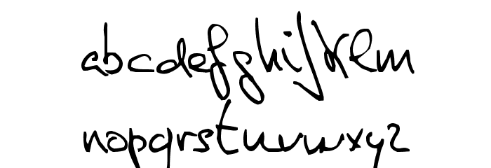 de Manu 1 Normal Font LOWERCASE