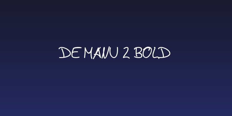 de Manu 2 Bold Social Header