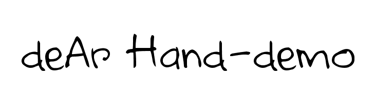 deAr Hand-demo  フリーフォントのダウンロード