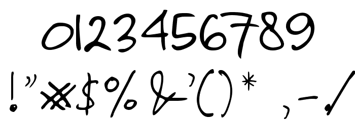 deAr Hand-demo Font OTHER CHARS