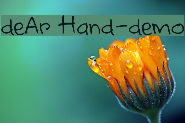deAr Hand-demo Font examples