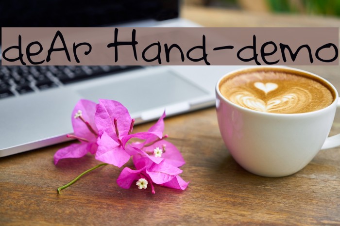 deAr Hand-demo Font examples
