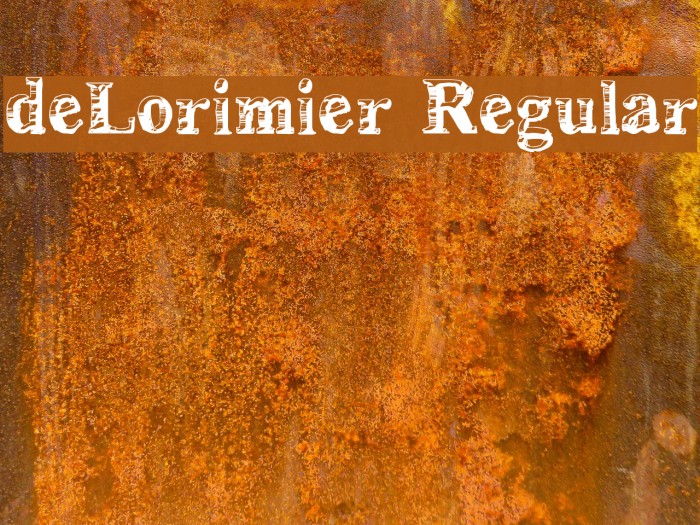 deLorimier Regular フォント examples