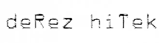 deRez hiTek  Frei Schriftart Herunterladen
