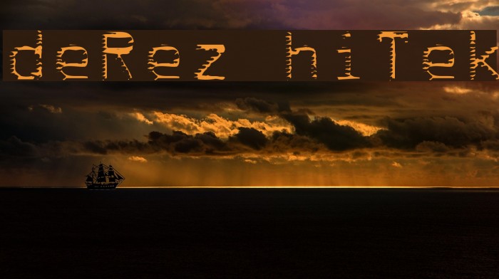 deRez hiTek Font examples