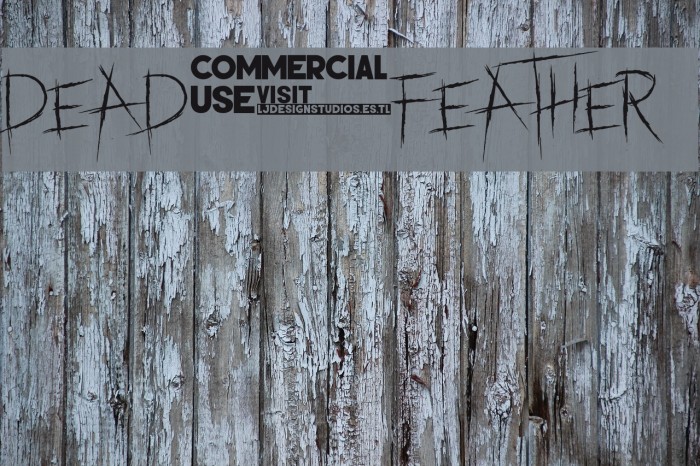 dead feather Font examples