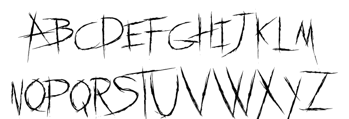 dead feather Font LOWERCASE