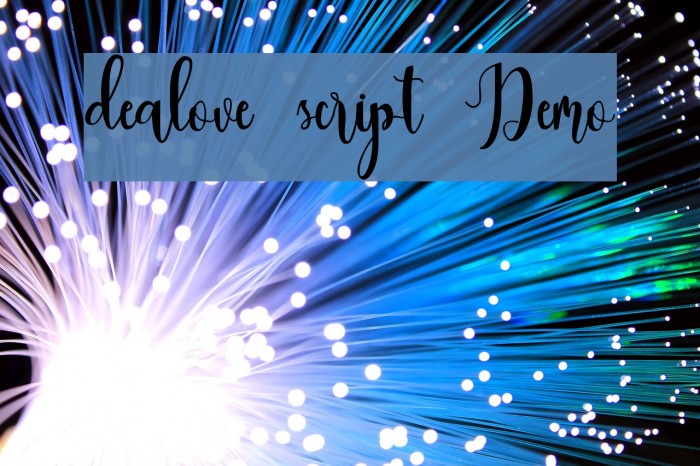dealove script Demo Font examples