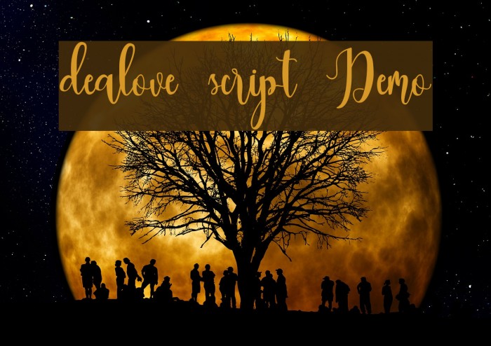dealove script Demo Font examples