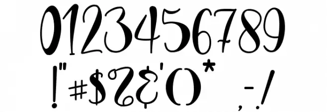 dear darling Font OTHER CHARS