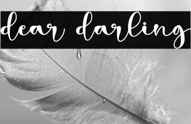 dear darling Font examples