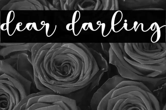 dear darling Font examples