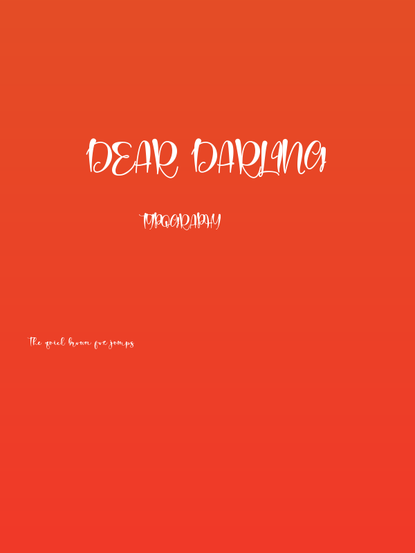 dear darling Poster
