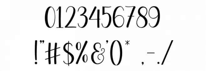 dear flora Font OTHER CHARS