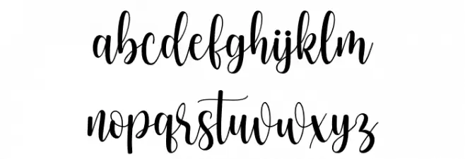 dear flora Font LOWERCASE