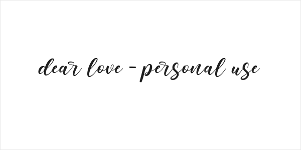 dear love - personal use Logo