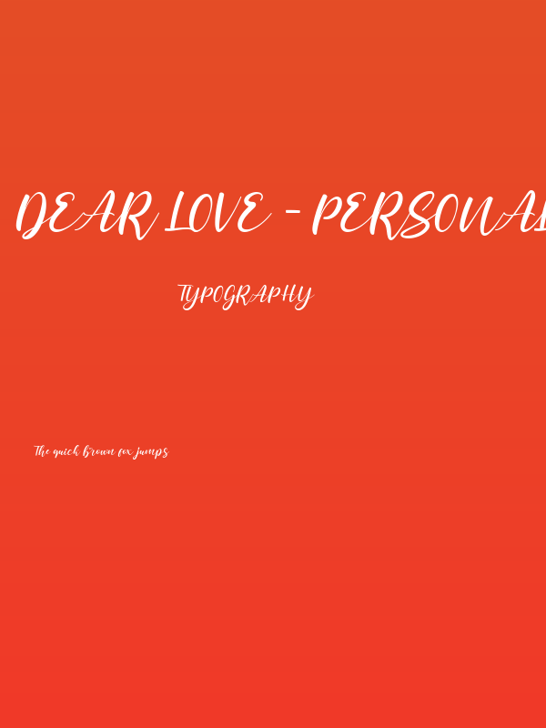 dear love - personal use Poster