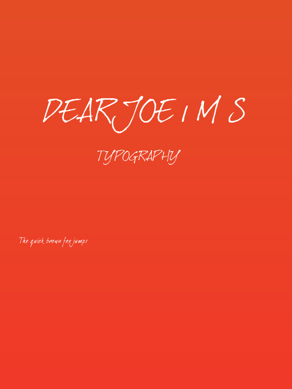 dearJoe 1 M&S Poster