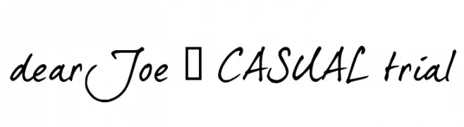 dearJoe 5 CASUAL trial  Descarca Fonturi Gratis