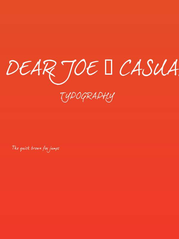 dearJoe 5 CASUAL trial Poster