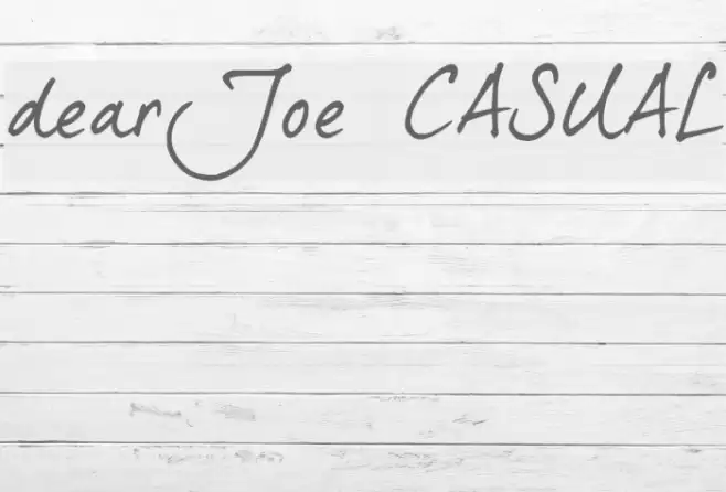 dearJoe 5 CASUAL Font examples