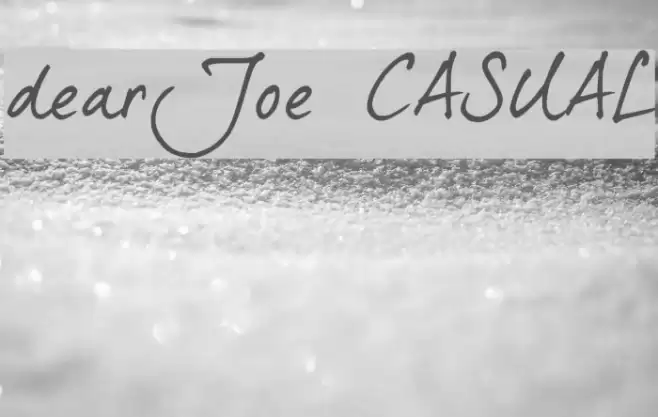 dearJoe 5 CASUAL Font examples