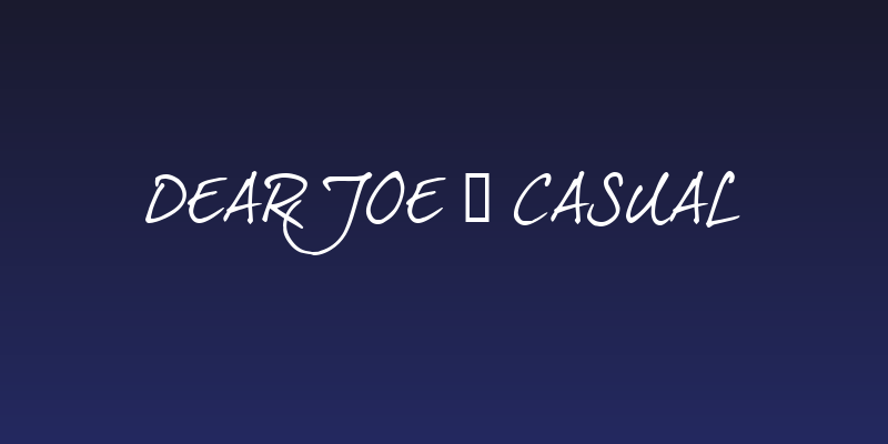 dearJoe 5 CASUAL Social Header