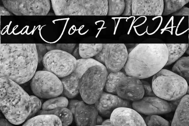 dearJoe 7 TRIAL Font examples