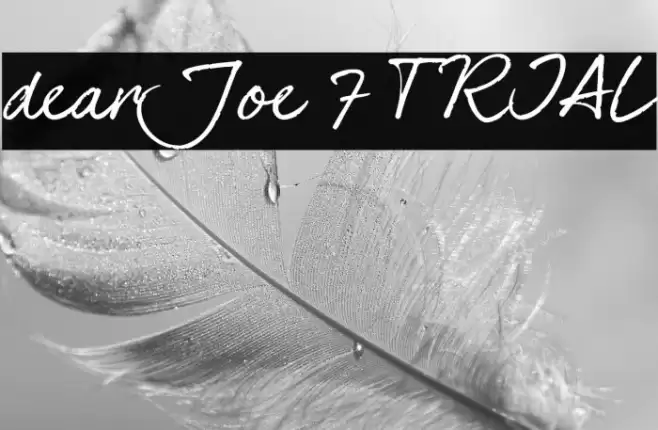 dearJoe 7 TRIAL Font examples