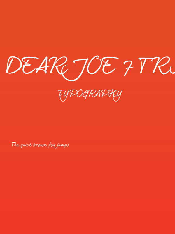 dearJoe 7 TRIAL Poster