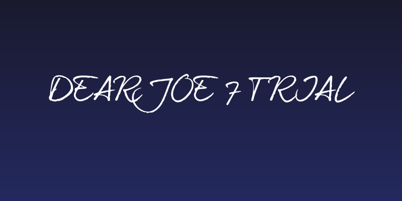dearJoe 7 TRIAL Social Header