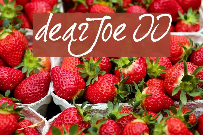 dearJoe II Font examples