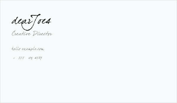 dearJoe4 Business Card