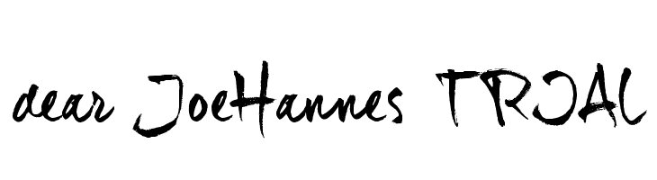 dear_JoeHannes_TRIAL फ़ॉन्ट