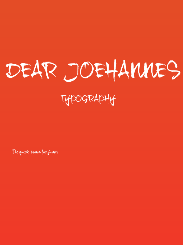 dear_JoeHannes_TRIAL Poster