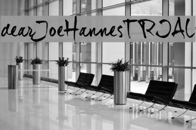 dear_JoeHannes_TRIAL Font examples