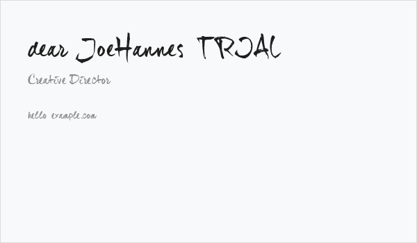 dear_JoeHannes_TRIAL Business Card