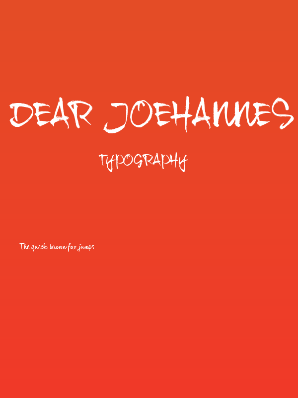 dear_JoeHannes_TRIAL Poster