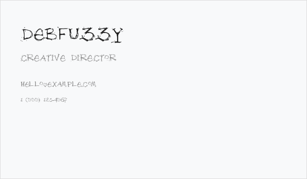 debfuzzy Business Card