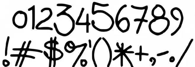 debhandwriting Font OTHER CHARS