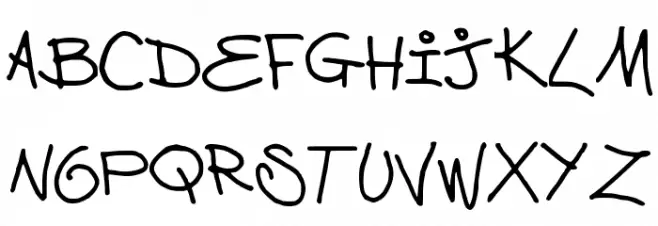 debhandwriting Fonte MAIÚSCULAS