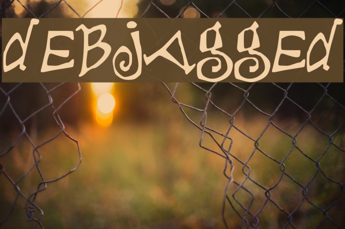 debjagged Font examples