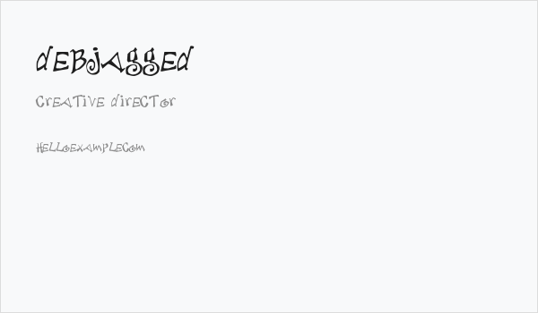 debjagged Business Card