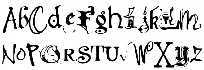 debmixedfancy Font Litere mici